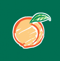 Peach Icon White Outline