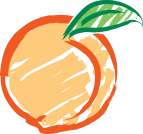 Vibrant peach illustration symbolizing freshness and summer, ideal for food branding and seasonal themes.