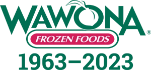 Wawona Frozen Foods logo: Celebrating 60 years of freshness and quality since 1963.