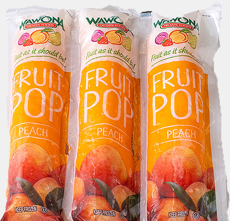 Wawona Peach Fruit Pops in vibrant packaging offer a refreshing summer snack experience.